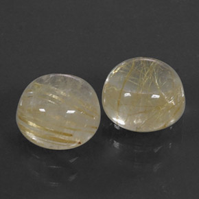  ct natürliche gelber Rutilquarz-Edelsteine, Rundschliff, Transparent