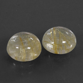  ct natürliche gelber Rutilquarz-Edelsteine, Rundschliff, Transparent