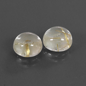  ct natürliche gelber Rutilquarz-Edelsteine, Rundschliff, Transparent