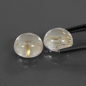  ct natürliche gelber Rutilquarz-Edelsteine, Rundschliff, Transparent
