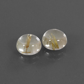  ct natürliche gelber Rutilquarz-Edelsteine, Rundschliff, Transparent