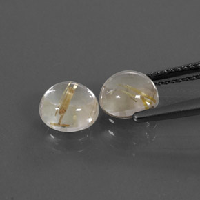 ct natürliche gelber Rutilquarz-Edelsteine, Rundschliff, Transparent