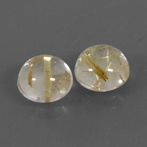  ct natürliche gelber Rutilquarz-Edelsteine, Rundschliff, Transparent