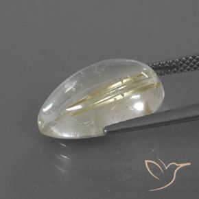9,17 ctw natürlicher hellgelb Rutilquarz, Birnenform, Transparent