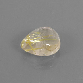 4,61 ctw natürlicher gelber Rutilquarz, Birnenform, Transparent