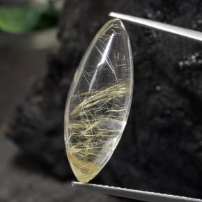 10,00 ctw natürlicher gelber Rutilquarz, Marquise, Transparent