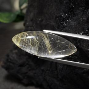 10,00 ctw natürlicher gelber Rutilquarz, Marquise, Transparent