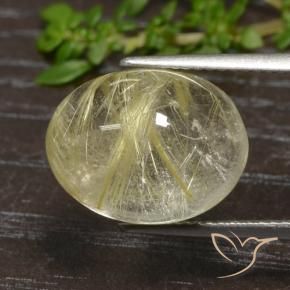 9,17 ctw natürlicher Sehr helles Goldbraun Rutilquarz, Oval, Transparent