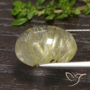 9,17 ctw natürlicher Sehr helles Goldbraun Rutilquarz, Oval, Transparent