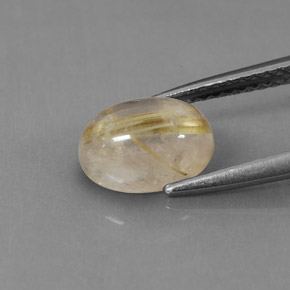 1,75 ctw natürlicher gelber Rutilquarz, Transparent, Transparent / Lichtdurchlässig