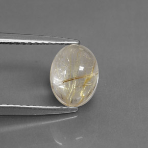 1,54 ctw natürlicher gelber Rutilquarz, Transparent, Transparent / Lichtdurchlässig