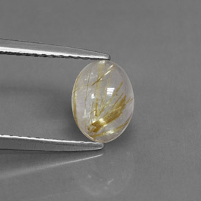 1,24 ctw natürlicher gelber Rutilquarz, Transparent, Transparent / Lichtdurchlässig