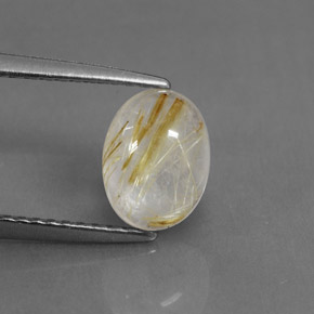 1,51 ctw natürlicher gelber Rutilquarz, Transparent, Transparent / Lichtdurchlässig