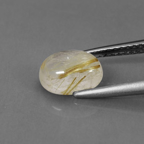 1,51 ctw natürlicher gelber Rutilquarz, Transparent, Transparent / Lichtdurchlässig