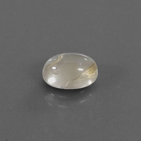 1,41 ctw natürlicher gelber Rutilquarz, Oval Schliff, Transparent
