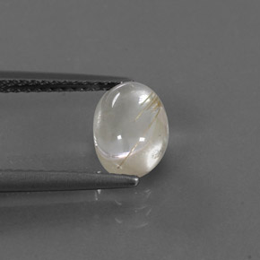 1,41 ctw natürlicher gelber Rutilquarz, Oval Schliff, Transparent