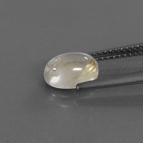 1,41 ctw natürlicher gelber Rutilquarz, Oval Schliff, Transparent