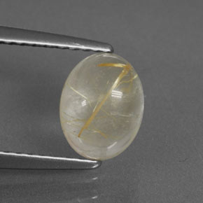 1,49 ctw natürlicher gelber Rutilquarz, Transparent, Transparent / Lichtdurchlässig