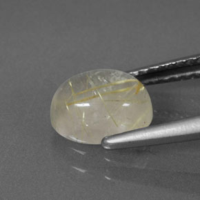 1,49 ctw natürlicher gelber Rutilquarz, Transparent, Transparent / Lichtdurchlässig