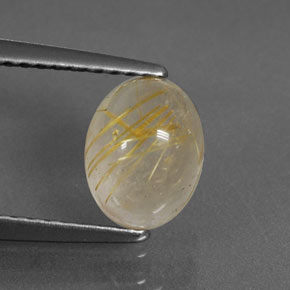 1,53 ctw natürlicher gelber Rutilquarz, Transparent, Transparent / Lichtdurchlässig
