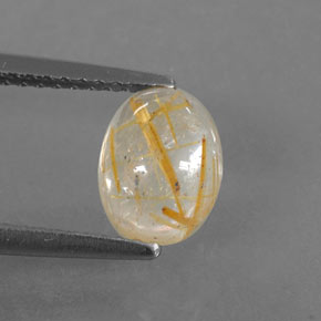 1,48 ctw natürlicher gelber Rutilquarz, Transparent, Transparent / Lichtdurchlässig