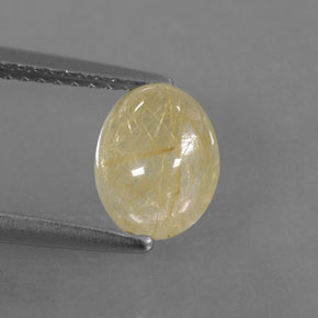 1,60 ctw natürlicher gelber Rutilquarz, Transparent, Transparent / Lichtdurchlässig