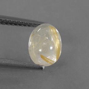 1,52 ctw natürlicher gelber Rutilquarz, Transparent, Transparent / Lichtdurchlässig