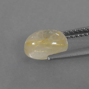 1,49 ctw natürlicher gelber Rutilquarz, Transparent, Transparent / Lichtdurchlässig