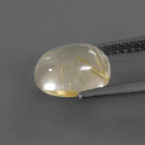 1,79 ctw natürlicher gelber Rutilquarz, Oval Schliff, Transparent