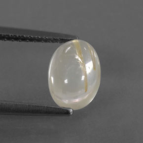 1,40 ctw natürlicher gelber Rutilquarz, Oval Schliff, Transparent