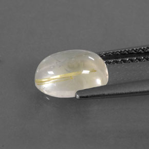 1,40 ctw natürlicher gelber Rutilquarz, Oval Schliff, Transparent