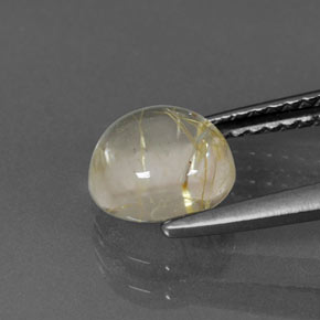 1,53 ctw natürlicher gelber Rutilquarz, Rundschliff, Transparent
