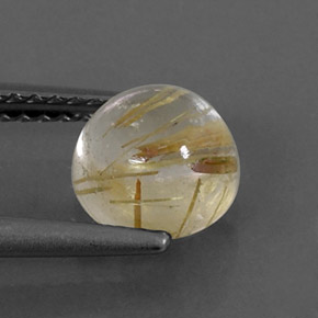 1,59 ctw natürlicher gelber Rutilquarz, Transparent, Transparent / Lichtdurchlässig