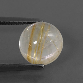 2,41 ctw natürlicher gelber Rutilquarz, Transparent, Transparent / Lichtdurchlässig