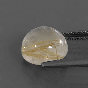 2,41 ctw natürlicher gelber Rutilquarz, Transparent, Transparent / Lichtdurchlässig