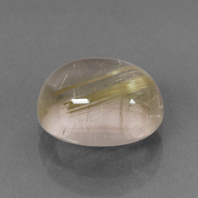 2,29 ctw natürlicher gelber Rutilquarz, Oval Schliff, Transparent