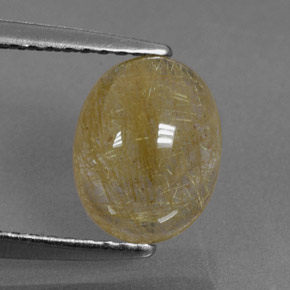 2,10 ctw natürlicher gelber Rutilquarz, Transparent, Transparent / Lichtdurchlässig