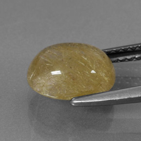 2,10 ctw natürlicher gelber Rutilquarz, Transparent, Transparent / Lichtdurchlässig