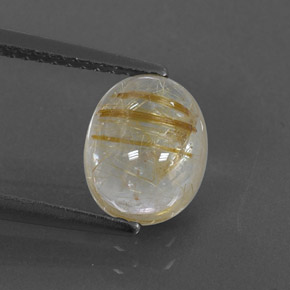 2,04 ctw natürlicher gelber Rutilquarz, Transparent, Transparent / Lichtdurchlässig