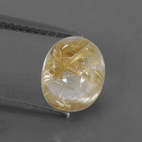 2,29 ctw natürlicher gelber Rutilquarz, Transparent, Transparent / Lichtdurchlässig