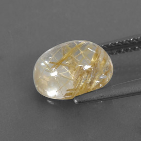 2,29 ctw natürlicher gelber Rutilquarz, Transparent, Transparent / Lichtdurchlässig