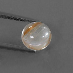 2,28 ctw natürlicher gelber Rutilquarz, Rundschliff, Transparent