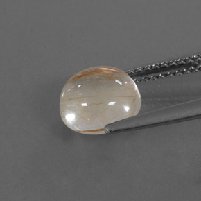 2,28 ctw natürlicher gelber Rutilquarz, Rundschliff, Transparent