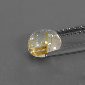 1,61 ctw natürlicher gelber Rutilquarz, Rundschliff, Transparent