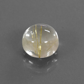 1,83 ctw natürlicher gelber Rutilquarz, Rundschliff, Transparent