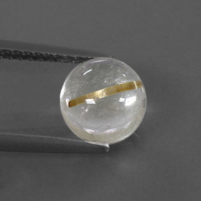 1,75 ctw natürlicher gelber Rutilquarz, Rundschliff, Transparent