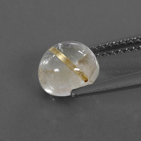 1,75 ctw natürlicher gelber Rutilquarz, Rundschliff, Transparent