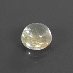1,43 ctw natürlicher gelber Rutilquarz, Rundschliff, Transparent