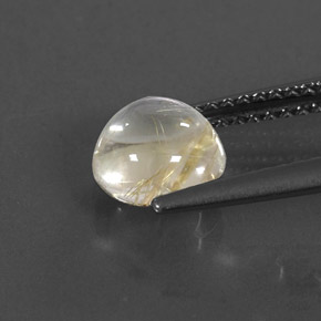 1,43 ctw natürlicher gelber Rutilquarz, Rundschliff, Transparent
