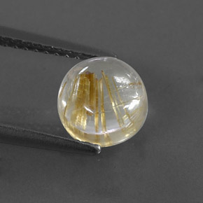 1,82 ctw natürlicher gelber Rutilquarz, Rundschliff, Transparent